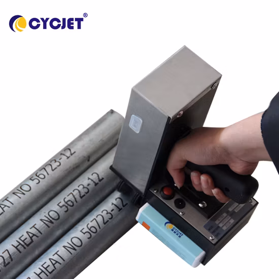 Cycjet Alt360PRO Handheld Inkjet Printer for Metal Material Steel Tube Coated Pipe Printing