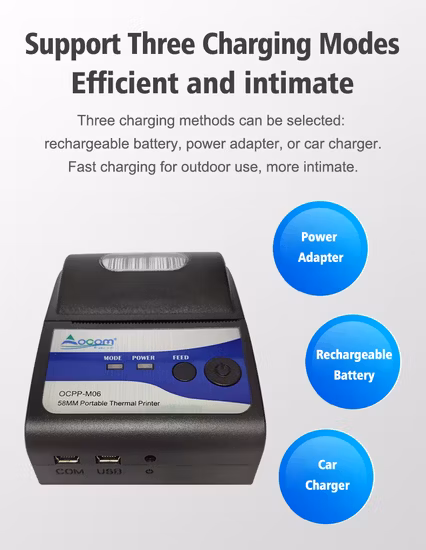 58mm Mobile Mini Bluetooth Portable Thermal POS Barcode Printer